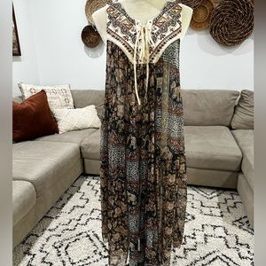 Free People Sheer MIDI Dress